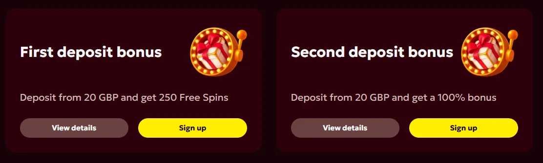 Welcome bonus